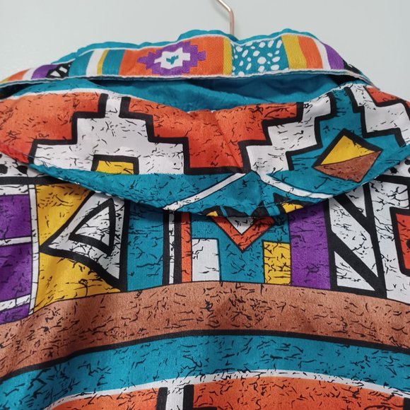 Vtg 80s 90s Lavon Windbreaker Track Jacket, Tribal, Native, Aztec , Size PL - Picture 9 of 16